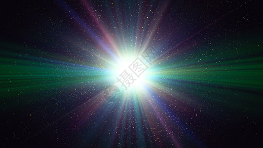 七彩祥云背景背景 带有漂亮的抽象亮度 3D 翻譯阳光魔法3d星星精神活力光纤炫光渲染射线背景