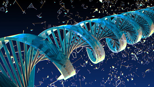 与旋转抽象 Dna 的背景  3D渲染生活螺旋代码药品动画片研究蓝色细胞科学克隆图片