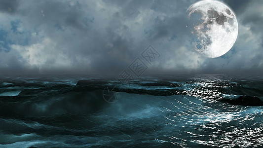 与月球相近的现实海洋 摘要背景3D图片