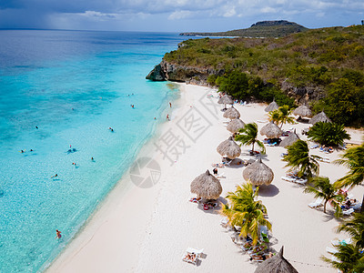 Curacao加勒比岛的卡萨布海滩热带假期蓝色海滩旅游悬崖海岸线列斯旅行日落图片
