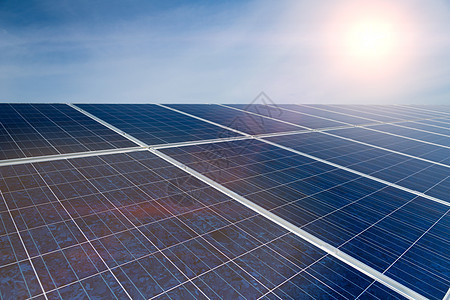 绿色能源  蓝色天空的太阳能电池板力量控制板伏打光伏面板太阳能生态气候太阳电气图片