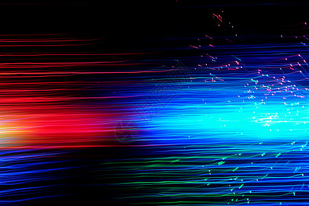 深色背景上的抽象运动弧形灯小径流动蓝色速度踪迹曲线力量线条纤维彩虹图片