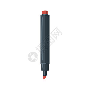 红色标记白色墨水黑色铅笔毛毡乐器教育学校荧光笔荧光图片