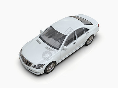 汽车3D模型在白色3d上孤立的通用和无品牌高价豪华汽车说明商业车辆大灯反射发动机展示引擎运输财富展览背景