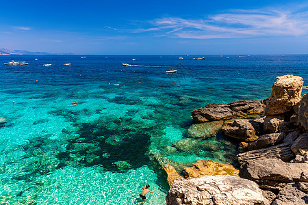 意大利奥罗西湾省国家公园和列为世界遗产 意大利 萨丁亚Sardinia海岸阳光晴天海岸线岩石假期海洋热带海景海湾图片
