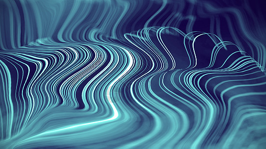 AI海浪素材人工智能抽象背景 技术数字插图与蓝线流 运动图形未来元素 具有现代空间波结构的能量模式 用于 ai 业务演示的浅色背景 科学或网背景