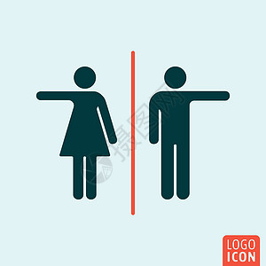 卫生间图标女性男性图标背景