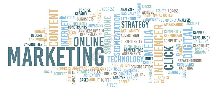 在线营销技术网络数字战略背景图片