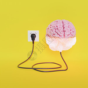 大脑充电大脑插入电源一半充电背景