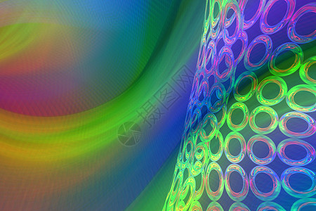 美丽的彩虹背景 带有彩虹色的环形网格坡度强光墙纸艺术插图图片