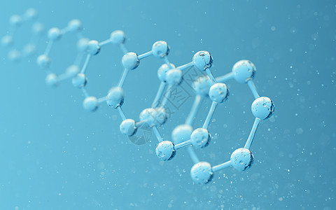 具有蓝色 background3d 渲染的化学分子生物学基因组微生物学化学品技术物理药店医疗药品六边形图片