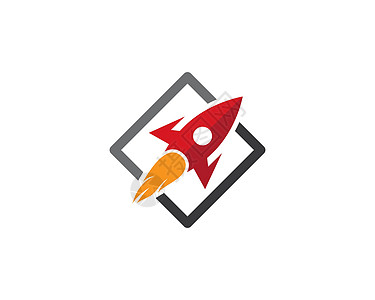 火箭图标火箭标志 vecto轨道行星航班卫星旅行商业技术科学宇航员星星背景