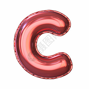 红色金属气球字体字母 C 3图片