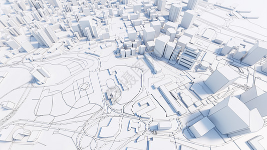 3d 市中心白色商业 downtow金融3d鸟瞰图渲染房子中心电脑艺术技术天空图片