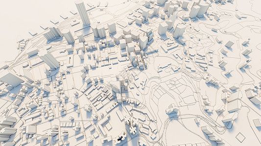 3d 市中心白色商业 downtow中心渲染电脑城市建造房子技术3d金融摩天大楼图片