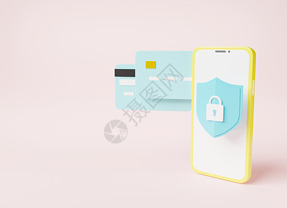 使用信用卡和锁形 ico 的安全移动银行业务银行业帐户交易贷款金融银行密码界面用户互联网图片