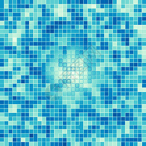 纹理游泳池马赛克瓷砖背景 壁纸横幅背景水池艺术制品风格陶瓷游泳地面坡度蓝色正方形图片
