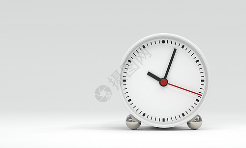 钟面与小时分钟和秒针大约 10 点钟在白色背景上 对象和设备的概念 最近的时间主题 3D 插图渲染图形设计数字金属小时模拟倒数计图片
