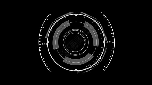 目标搜索和扫描全息要素主题 数字UI和Scifi圆环全息图技术 3D 插图解 CEVT 显示插图信息科学展示商业电脑图表数据屏幕图片