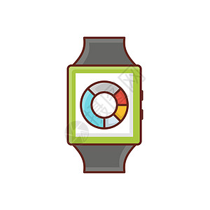 红包图标技术工具图表互联网黑色品牌时间电子展示白色屏幕手表背景