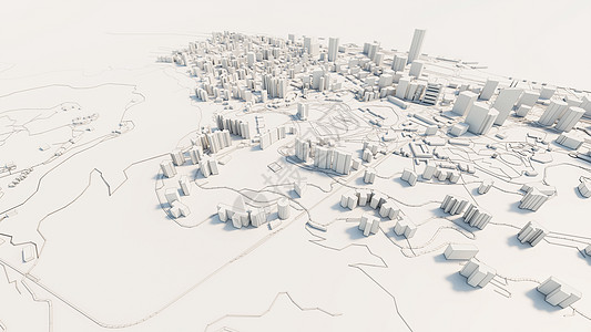 3d 市中心白色商业 downtow天空房子反射金融摩天大楼建筑电脑中心建造建筑学图片