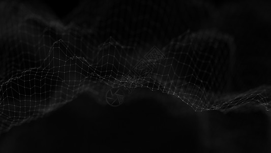 音乐背景 大数据粒子流可视化 科学信息图表未来派插图 声波 声音可视化流动粒子代码海浪多边形圆圈技术噪音电脑创新图片