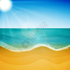 夏季海边 横幅海报卡片和更多的背景墙纸情调明信片太阳海滩季节异国插图旅游海景图片