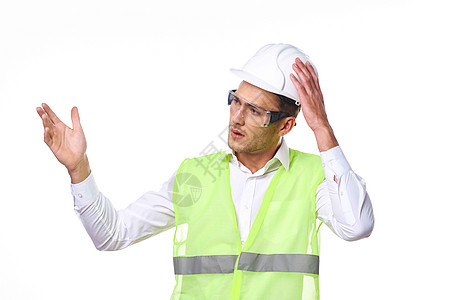 工兵工身制服防护服建筑工程工程师建筑学男性头盔职业安全帽工人成人承包商植物技术图片