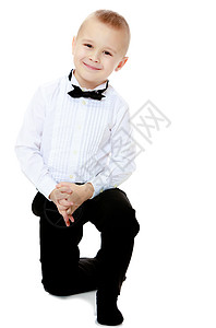 穿白衬衫领带的小男孩男性青年童年商业套装学校微笑商务衬衫人士背景
