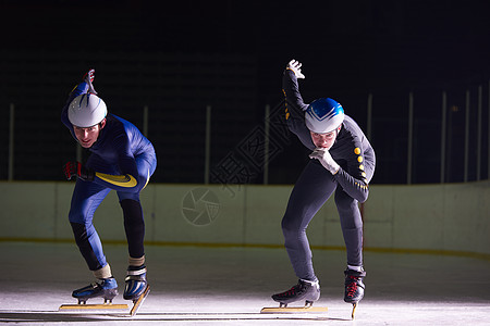 滑雪速度冰鞋竞赛团体女士娱乐男人女性锦标赛游戏安全高清图片