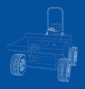 Dumper卡车 3d插图货车力量车轮货物蓝图货运工业倾倒机械拖拉机图片