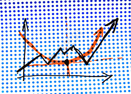 股票图表图坡度阴影线条利润木板金融数学领导者放大镜销售量图片