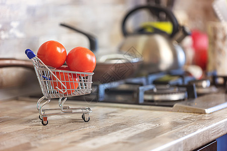 概念 迅速将新鲜蔬菜从商店运到你的厨房里大车饮食杂货店篮子营养市场食物送货购物沙拉图片