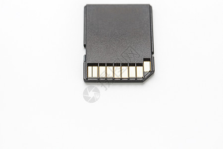 白色背景的黑色 SD 内存卡封锁相机钥匙单反闪光标准配饰电脑国标硬件图片