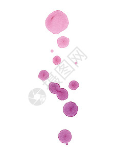 画紫紫色和紫色的花粉以及白色背景上隔绝的白斑点图片