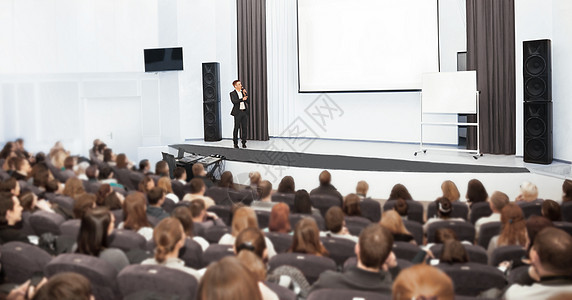商务会议和演示会上的演讲者 会议厅内的听众手势演讲合作教学国会经理参与者房间学习团体图片