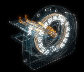 利用病人全息电脑进行数字MRI扫描 医学和技术概念放射科收音机干细胞设计机器显示器药品治疗卫生辉光图片