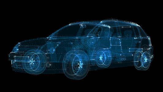 3d 智能汽车粒子全息图无人驾驶软件系统工程创新虚拟现实旅行运输巡航显示器电脑图片