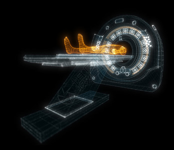 利用病人全息电脑进行数字MRI扫描 医学和技术概念核磁共振3d保健关心男性科学诊断干细胞辉光捷运图片