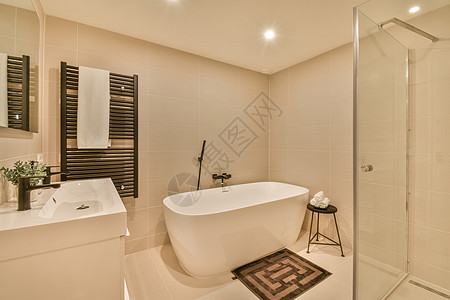 卫生间设计现代洗手间的内部材料财产龙头风格公寓大理石房子卫生间浴缸卫生背景