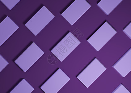 深紫色 紫色 3D 渲染最小 简单 现代的顶视图平躺产品展示 从背景上方以图案重复方形支架背景图片