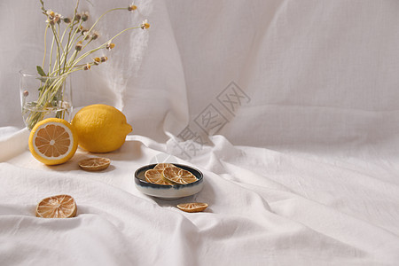 清新生命夏夏月美学创造力生活方式审美黄色饮食白色空间静物柠檬图片