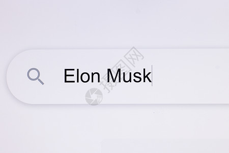 在地址栏中输入 Elon Mask 搜索在线网络网站 在计算机上搜索万维网 Internet 监视网页搜索的屏幕视图图片