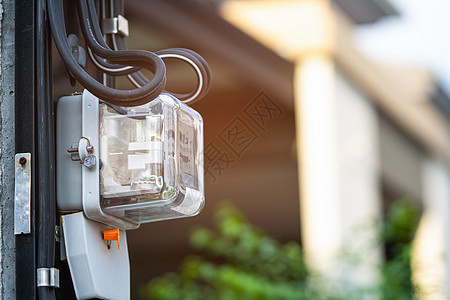 家用和办公室能源成本的电量测量仪 单位 千美元技术活力用法测量计费柜台房子商业电压小时图片