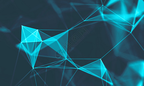 三角形元素抽象的蓝色几何背景 连接结构 科学背景 未来技术 HUD 元素 连接点和线 大数据可视化和商业墙纸宇宙三角形黑色圆圈线条插图边缘背景