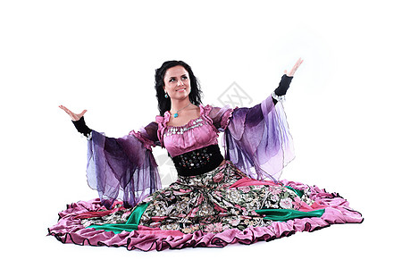 吉卜赛民族服装舞者肖像演员舞蹈文化舞蹈家庆典少数民族音乐动力学戏服女士图片