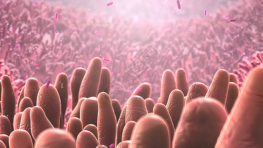 消化道中的死细胞插图感染生活药品图表微生物学疗法生物身体流感图片