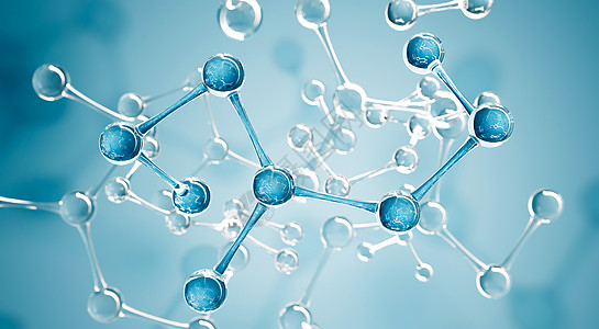 化学横幅或传单的抽象科学背景 抽象水或 dna 分子设计 原子公式 科学或医学背景 3d 渲染图图片