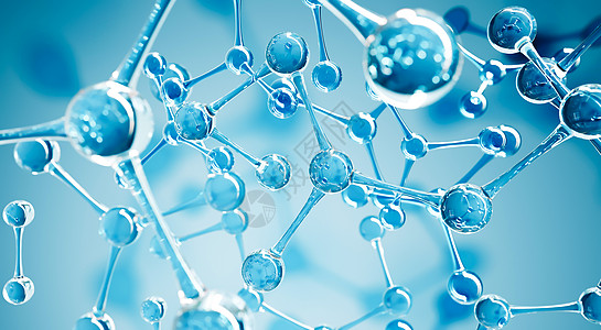 抽象分子设计 原子公式 科学化学横幅或传单的抽象 dna 背景 水或医学背景 3d 渲染图图片