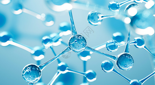 化学科学横幅或传单的抽象 dna 背景 抽象水分子设计 原子公式 科学或医学背景 3d 渲染图背景图片